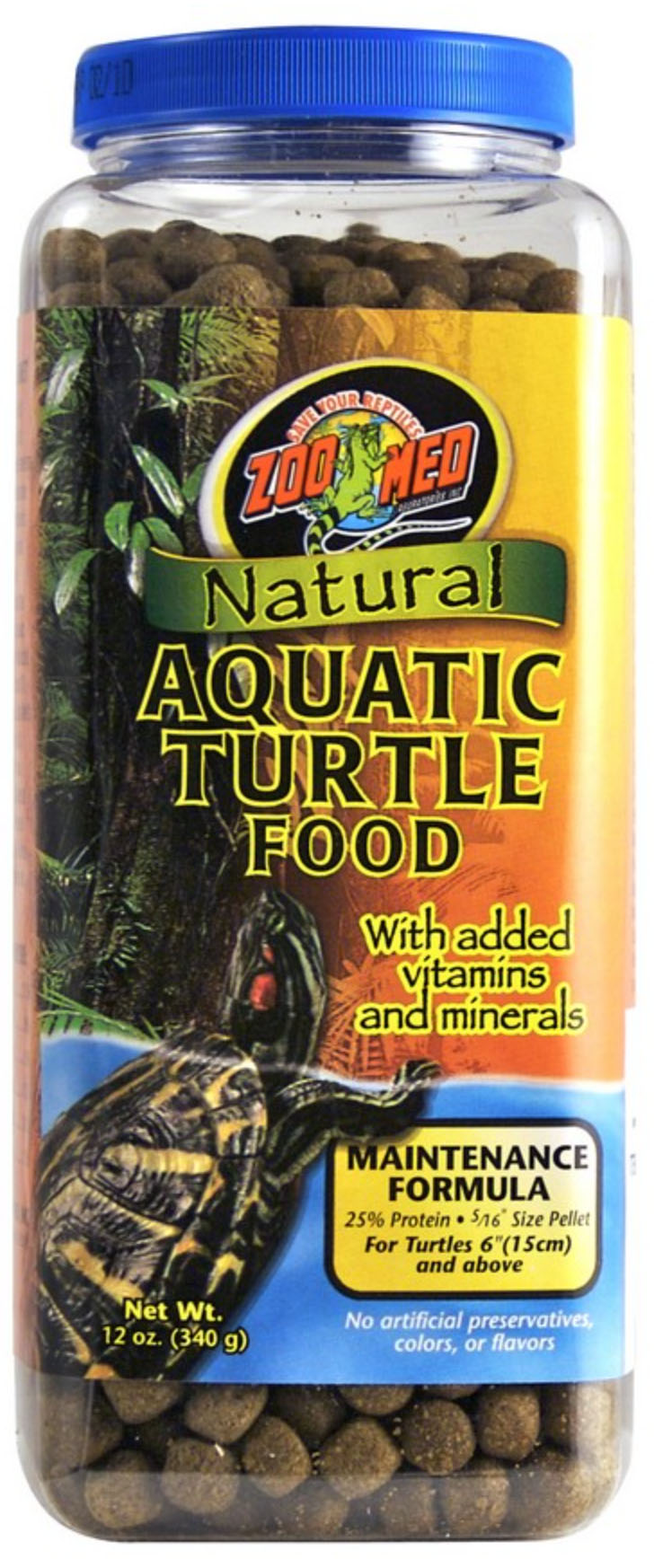Zoo Med Natural Aquatic Turtle Food Maintenance Formula 12oz / 340g