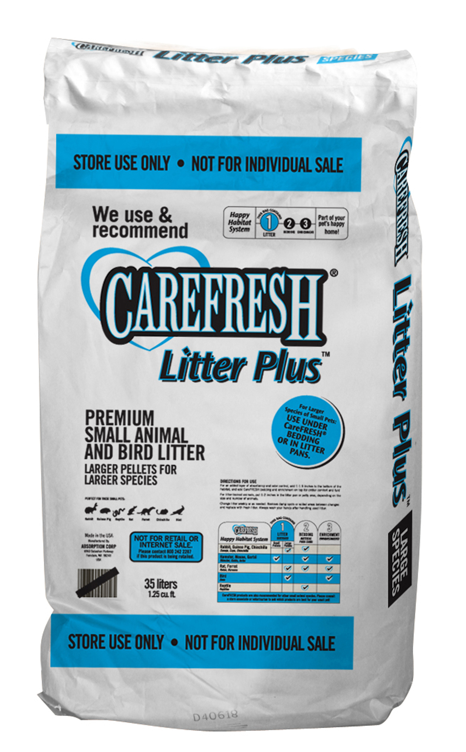 Carefresh Litter Plus Large 1/4" 1.25 cu. ft.